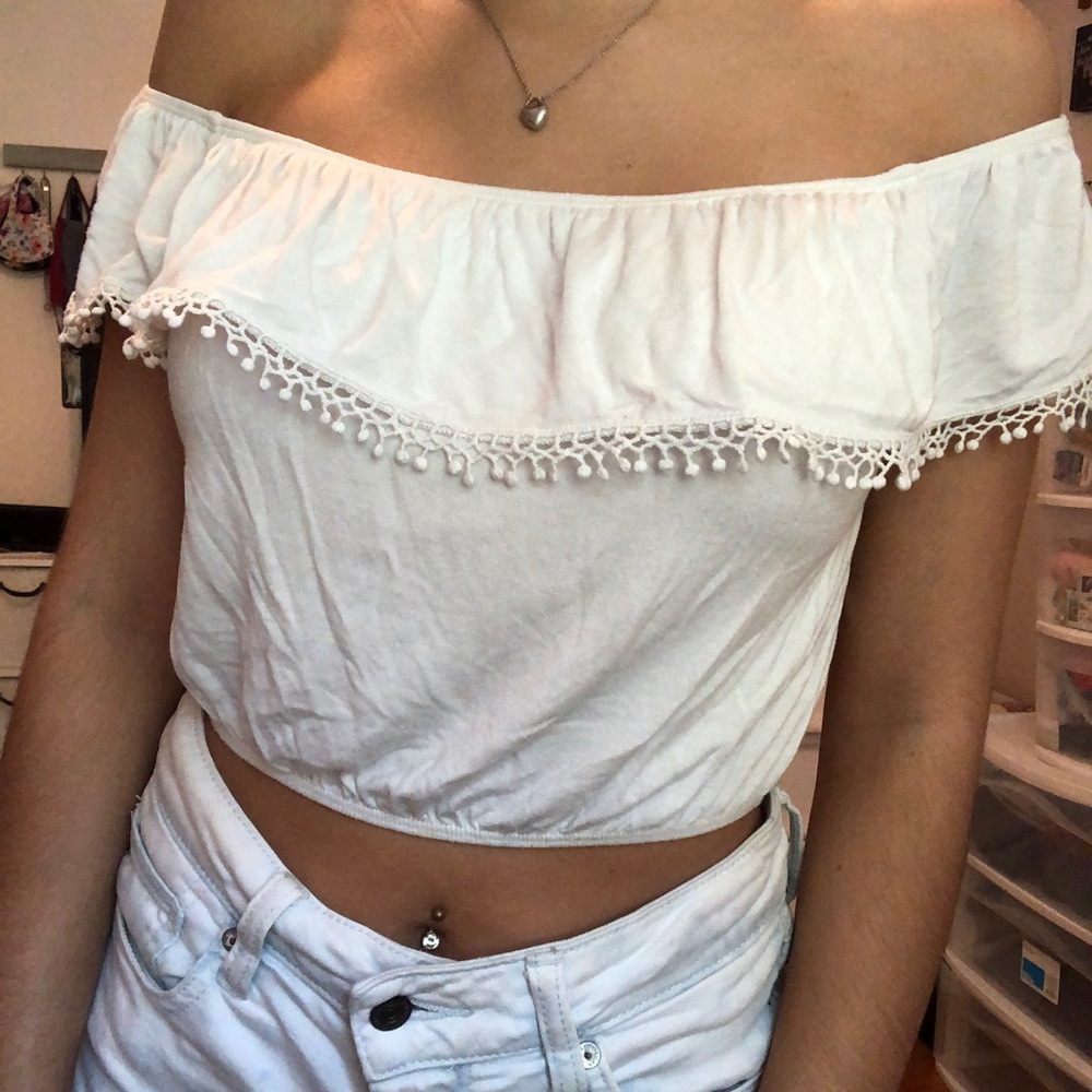 White Pacsun Crop Top